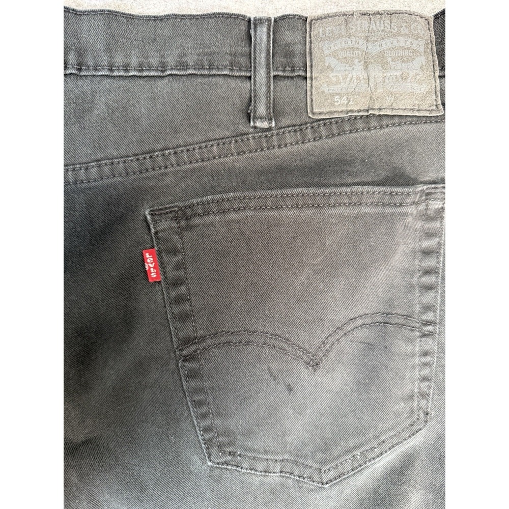 Levi's Men's Black Jeans W46 L30 Big Tall Straight Leg 18757 - Picture 10 of 10